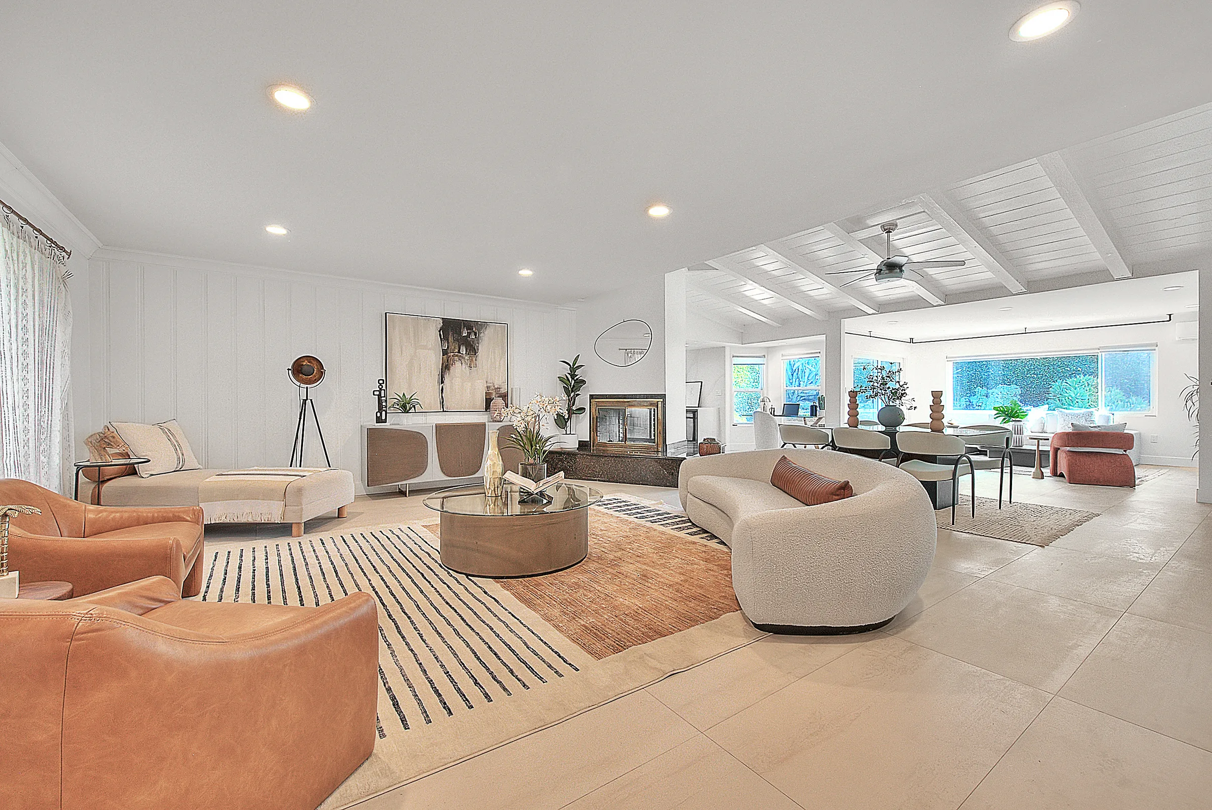 Staged interior at 1420 Riviera Dr