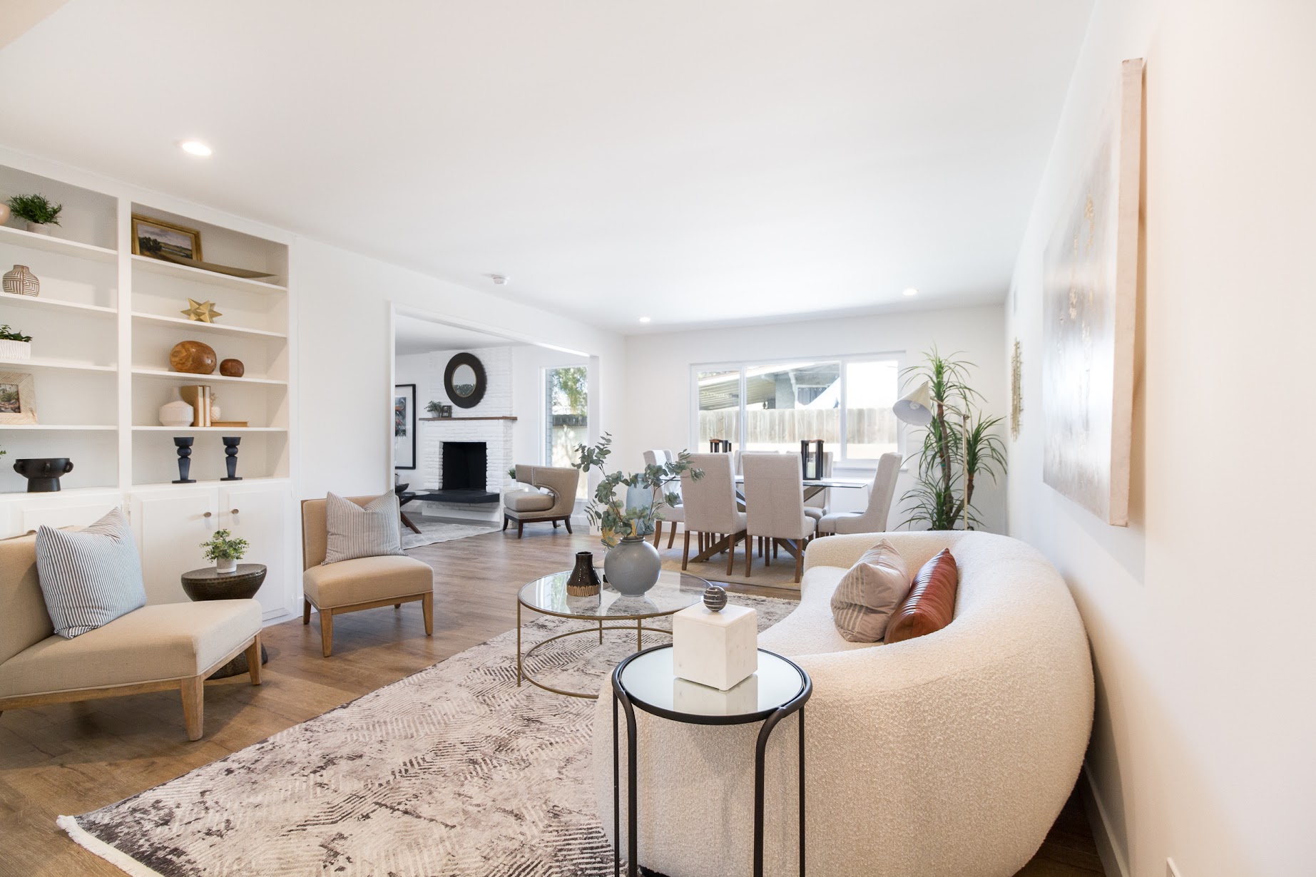 Staged open living area - home staging, Greater Los Angeles