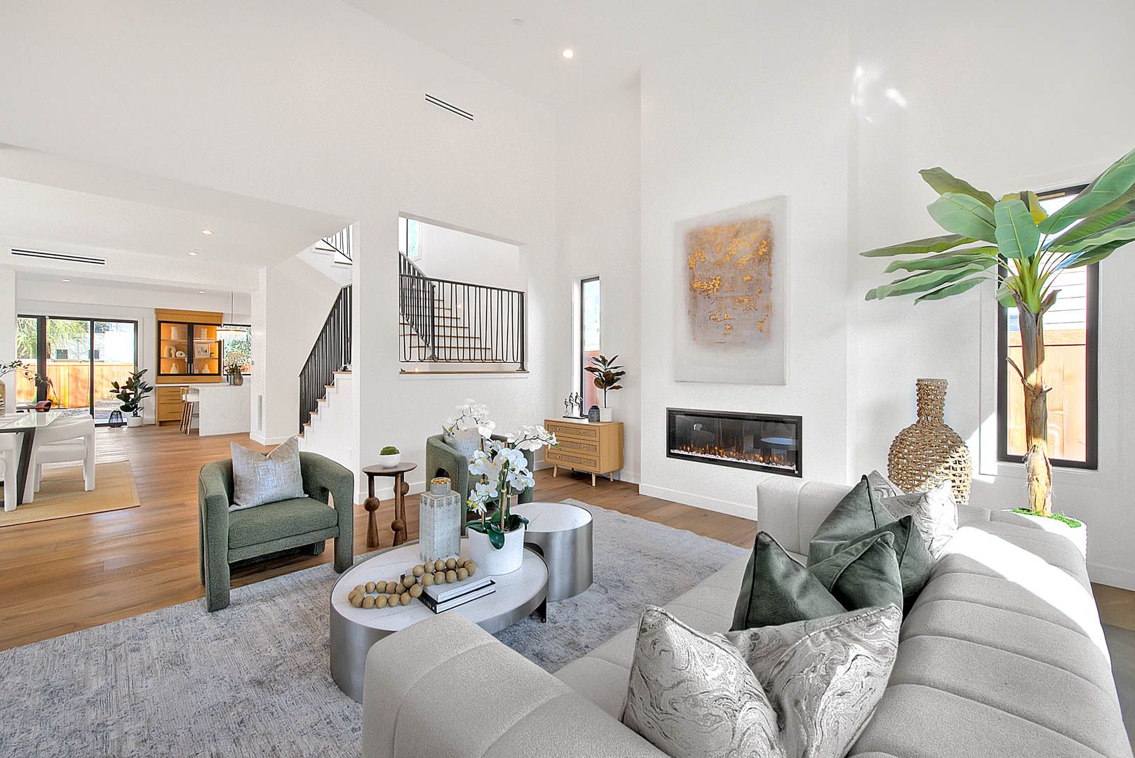 After staging - New construction living room
