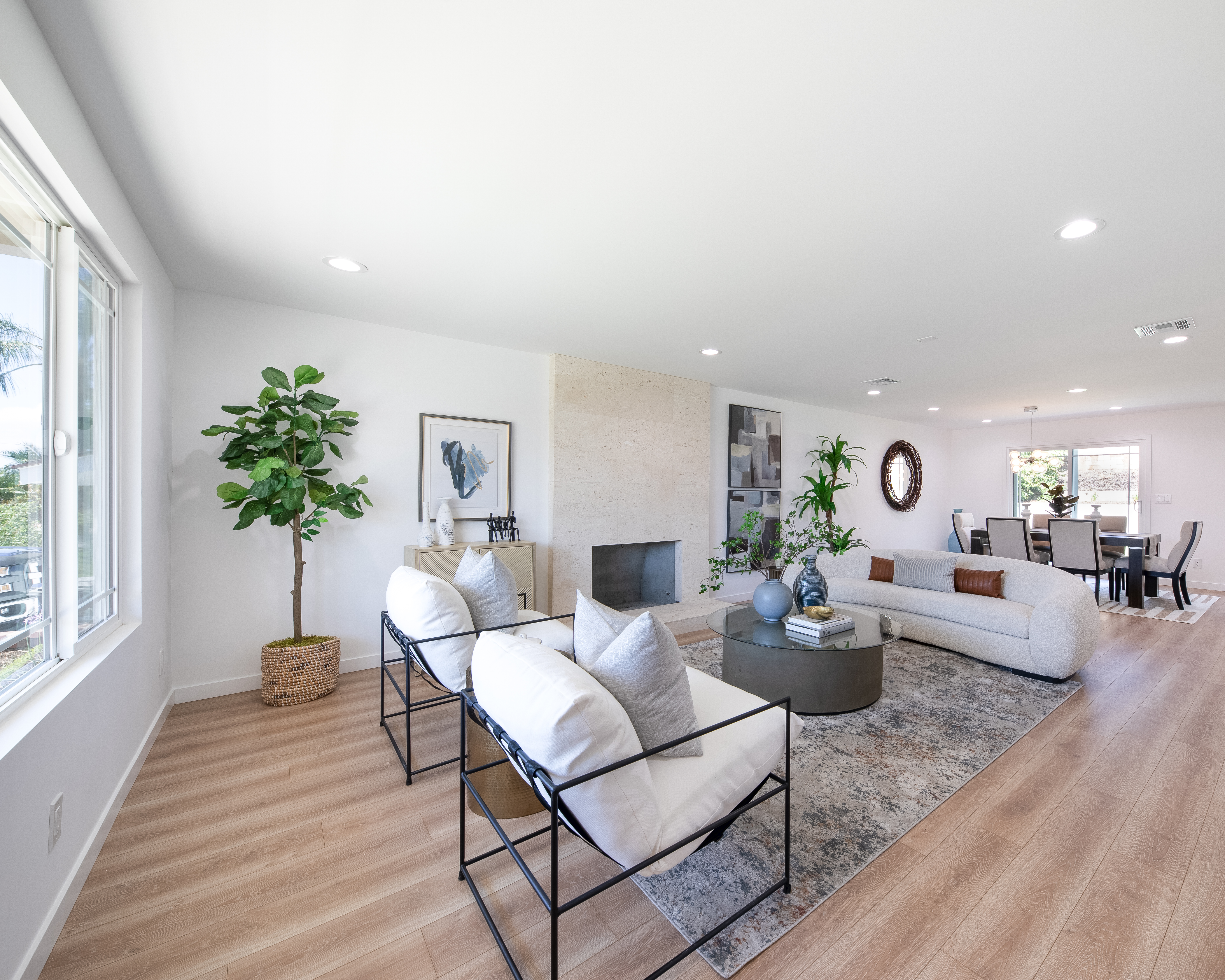 Staged living room - home staging, Greater Los Angeles